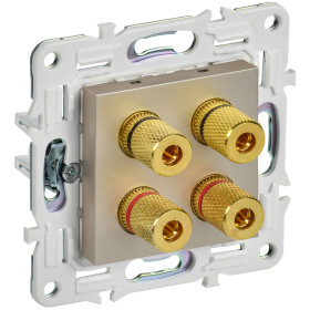 IEK SKANDY Шампань Аудиорозетка 4-ая SK-A01Sh