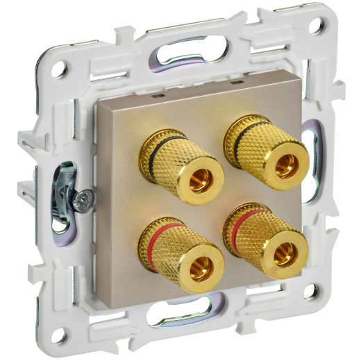 SKANDY Аудиорозетка 4-мест. SK-A01Sh шамп. IEK