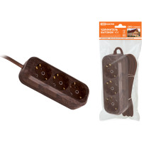 TDM Удлинитель бытовой У03 3 гнезда, 5метров,2П+3, ПВС 3х1мм2 