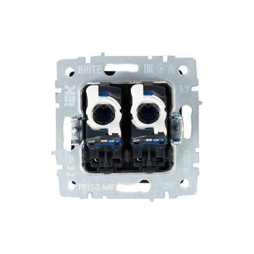 BRITE Роз. комп. 2-ая RJ45 кат.6 РК11-2-БрШ шамп. IEK