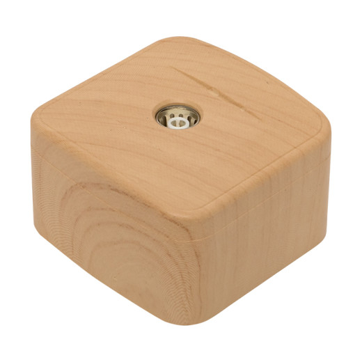 Розетка TV 1-местная ОП Минск 75Ом 5-862МГц светлое дерево EKF