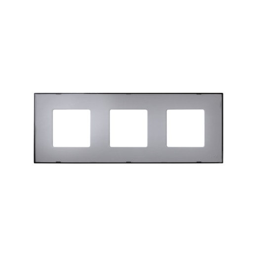 Simon 27 Серый прозрачный Рамка-декор 3 поста, Play