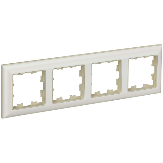 BRITE Рамка 4-мест. РУ-4-Бр беж./жемч. IEK