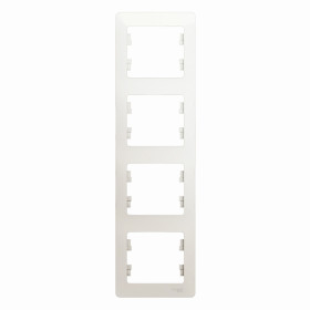 Systeme Electric Glossa Перламутр Рамка 4-ая, вертикальная