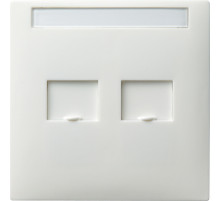 Gira S-Color Белый Накладка ТЛФ-розетки с полем для надписи и шторками