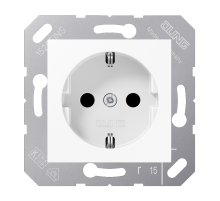 JUNG CD 500/CD plus Белая Розетка Schuko с авт заж
