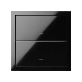 Simon 100 Черный глянец Кит 1 пост, фронт. 1 рамка + 2 клавиши выключателей