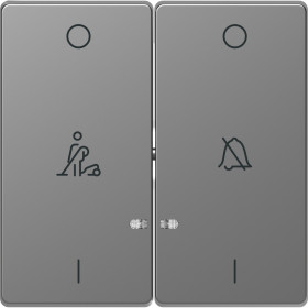 Schneider Electric Merten D-Life Нержавеющая Сталь Клавиша 2-ая, линзой LED, символ: «звонок»/горничная