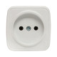 Минск Розетка 1-местная ОП 10А без заземления белая EKF Basic