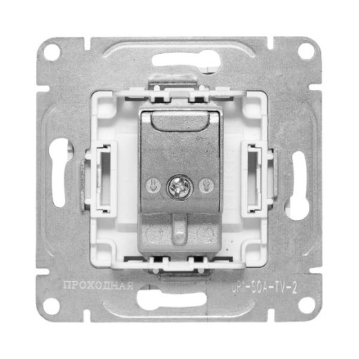 Механизм розетки TV, проходная, алюминий Эпика EKF