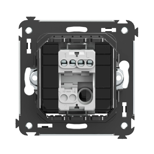 Кнопка одноклавишная в стену, Avanti, черный квадрат