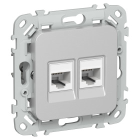 FLITE Роз. 2-я комп. RJ45 кат.5Е UTP РК5е-2-0-ФлА ал. IEK