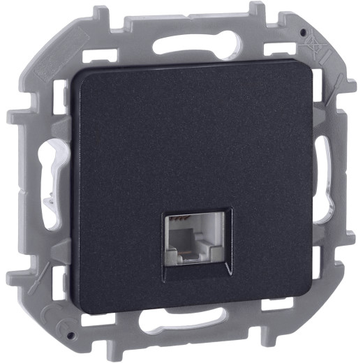 Розетка телефонная RJ11 - Legrand/Daccord Inspiria - антрацит