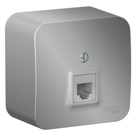 Systeme Electric Blanca наруж Алюминий Розетка ТЛФ RJ11 изолир. пластина