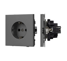 Arlight Механизм электрической розетки SCT-TENDO-MEU1-SFPL-GR (230V, 16A) (-)