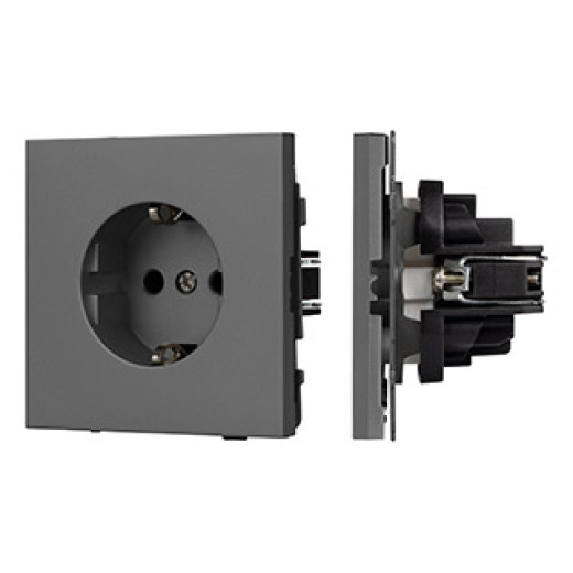 Механизм электрической розетки SCT-TENDO-MEU1-SFPL-GR (230V, 16A) (Arlight, Матовый графитовый)