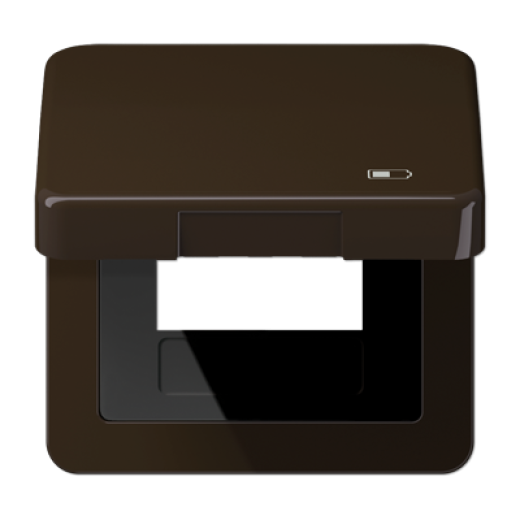 Рамка с подпружиненной крышкой для USB-механизмов, с центральной платой