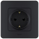Розетка с заземлением - Legrand/Daccord Inspiria - без шторок 16А 250В винтовые зажимы - антрацит