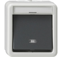 Gira WG UP Серый Выключатель 1-клавишный 3-полюсный. IP44, накладной монтаж