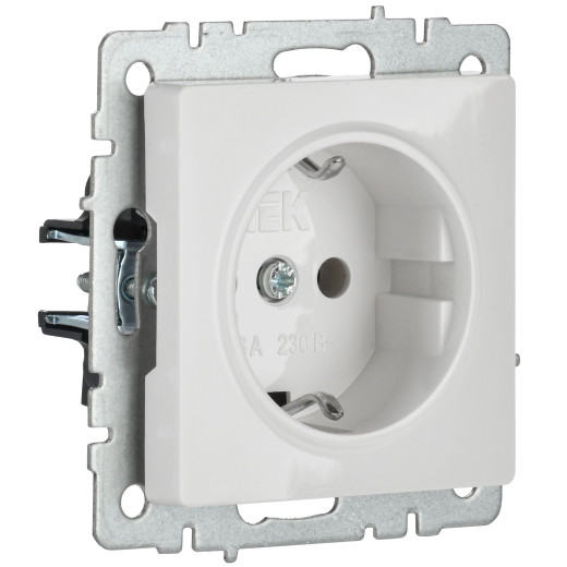 BRITE Роз. с з/к без з/ш 16А РС11-1-0-БрБ бел. IEK