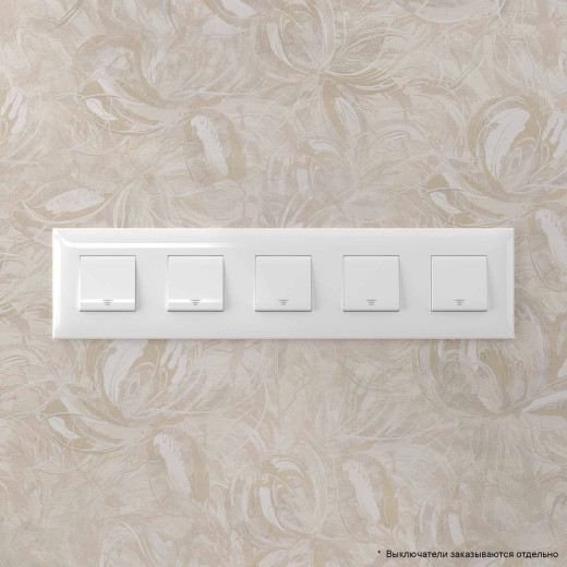 Рамка 5 постов (10 мод.), Avanti, белое облако