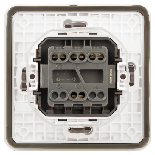 Выключатель ЭРА Эксперт 11-1524-01 двойной IP55 10АХ-250В СУ белый