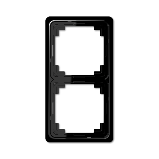 Рамка для вертикальной и горизонтальной установки, 2-кратная, черная