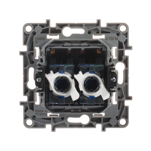 Розетка компьютерная двойная RJ45 категория 6 UTP - Legrand Etika - белый