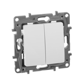 Legrand Etika Белый Выключатель 2-х клавишный, 10А.