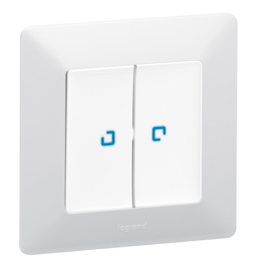 Valena IN'MATIC.Переключатель двухклавишный 10А 250В.Безвинтовые зажимы