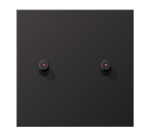 JUNG Центральная плата, 1 пост, 2 тумблера, цилиндр c окошком металл Dark серия LS