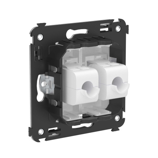 Компьютерная розетка RJ-45 без шторки в стену, кат.5е двойная, Avanti, белое облако