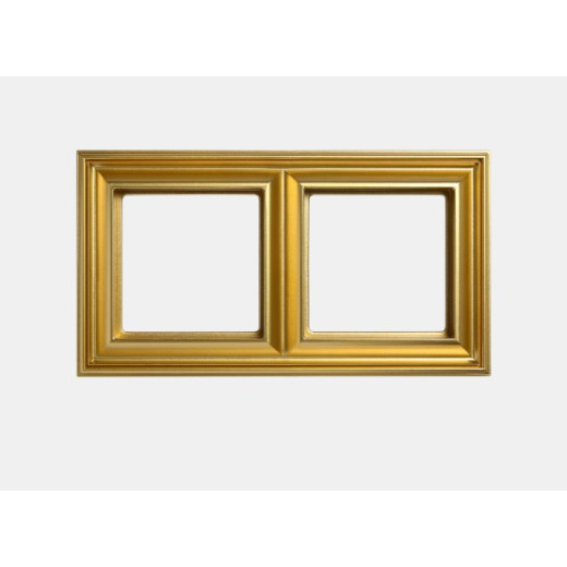 Рамка 2-поста, термопласт, золото, Eco Deco