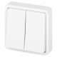 Выключатель ЭРА Эксперт 11-1524-01 двойной IP55 10АХ-250В СУ белый