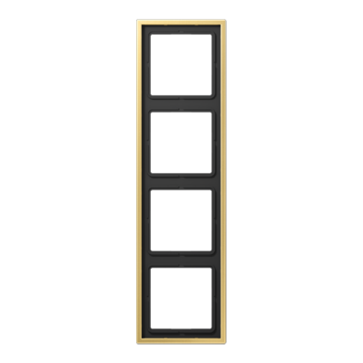 Рамка для вертикальной и горизонтальной установки, 4 поста, металл, латунь classic, Messing