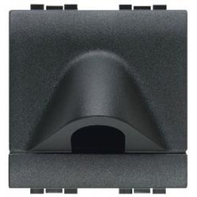 BT LL Антрацит Заглушка с отверстием 9 мм, 1 модуль.