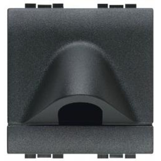 Livinglight Заглушка с отверстием мм, размер 2 модуля, цвет антрацит