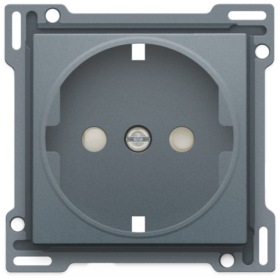 Niko Свинцово-серый Накладка розетки с шт., с/з