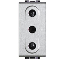 BT LL Алюминий Розетка с/з, 2П, 16A, 250В.