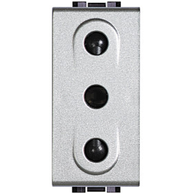 BT LL Алюминий Розетка с/з, 2П, 16A, 250В.