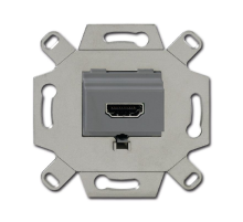ABB BJE Мех Механизм HDMI-розетки/разъёма, HDMI-type A, Full HD, 20 полюсов, цвет серый