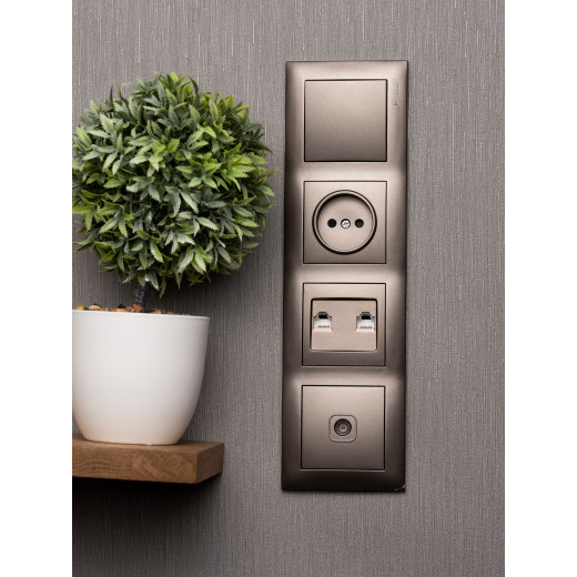 Валенсия Рамка 4-местная графит EKF