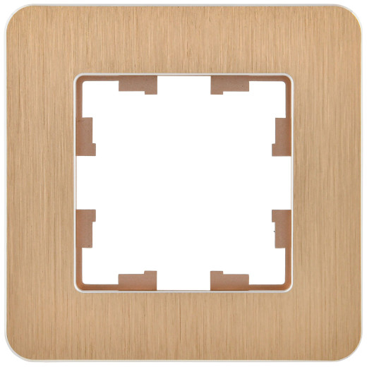 BRITE Рамка 1-мест. РУ-1-1-Бр металл шамп. RE AL IEK