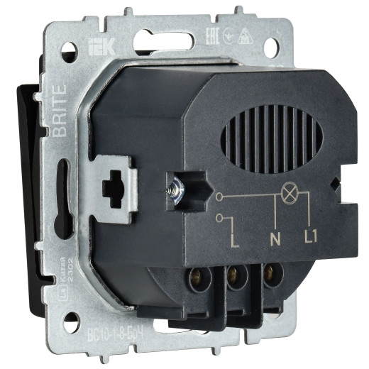 BRITE Выключ. карточный 30А ВС10-1-8-БрЧ черн. IEK