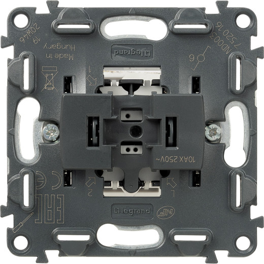 Valena IN'MATIC.Переключатель 10АХ 250В.Безвинтовые зажимы