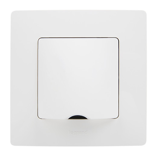 Вывод кабеля IP21 - Legrand Etika - с зажимом для кабеля - белый