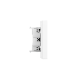 Механизм розетки двойной, 16А, без заземления, со шторками, с рамкой, белый Эпика EKF