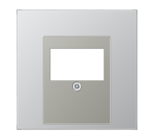 JUNG LS 990 Алюминий Накладка розетки ТАЕ, моно/стерео-аудиорозетки, комбинированной вставки
