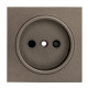 Валенсия лицевая панель розетки 1-местной б/з 10 А графит с защ. штор. EKF PROxima