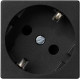 Simon Розетка 2к+з Schuko, 45х45мм Графит